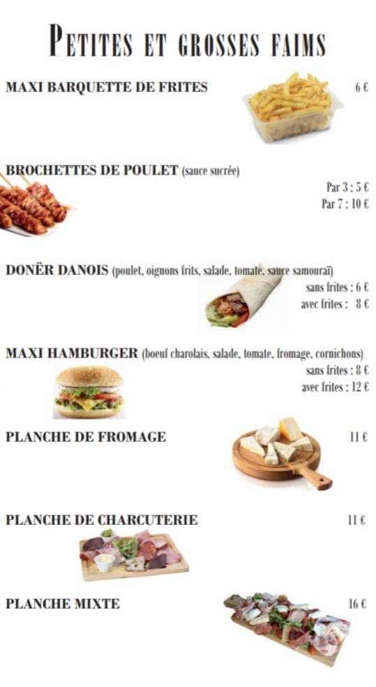 Taverne de la Butte menu 1