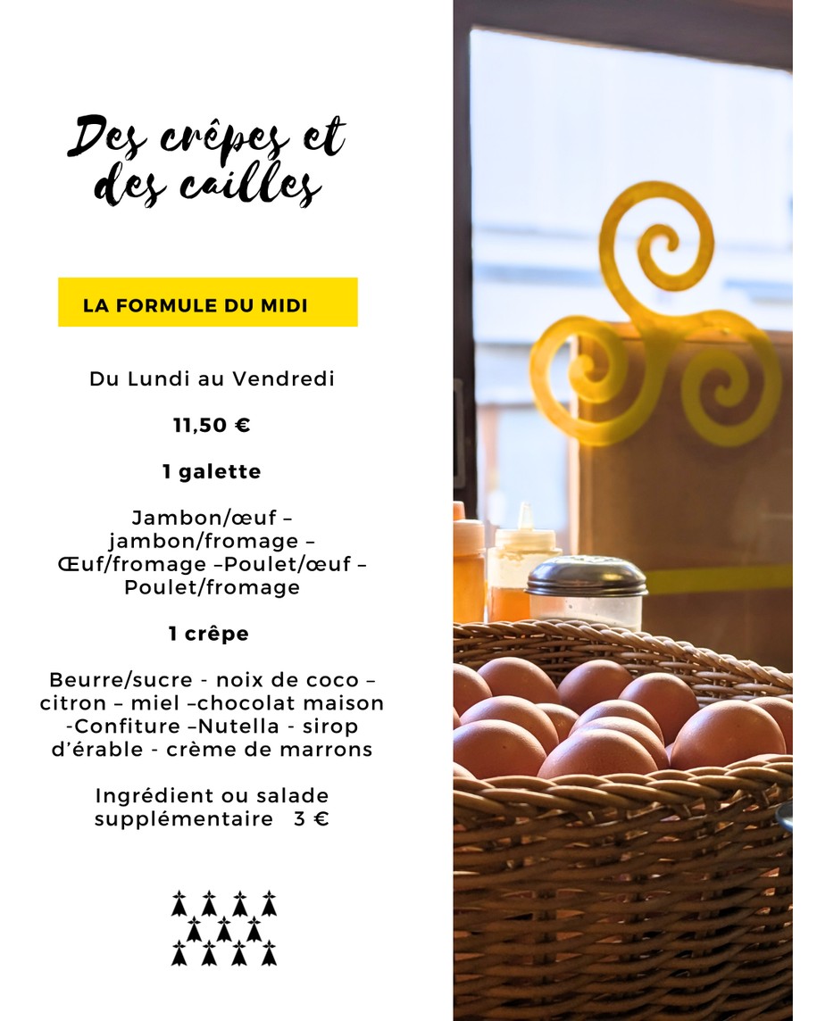 Des Crêpes et des Cailles menu 1