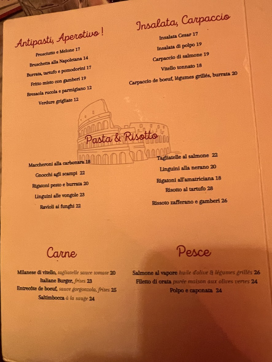 Cantina di Luca menu 2