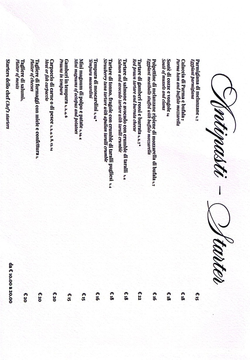 Margot - Ristorante Prati menu 1