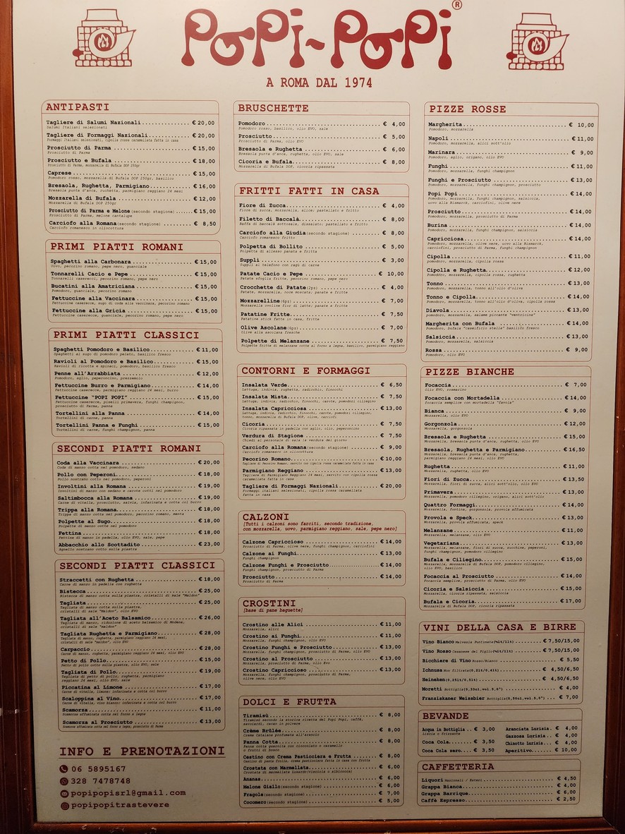 Popi Popi menu 1
