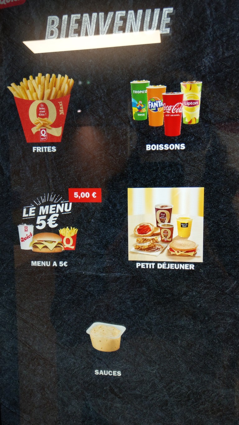 Quick menu 1