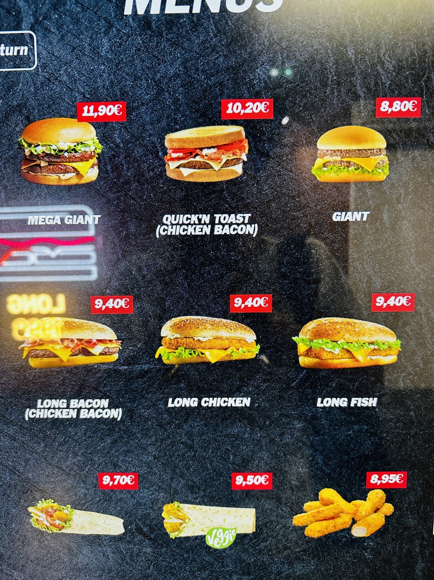 Quick menu 2