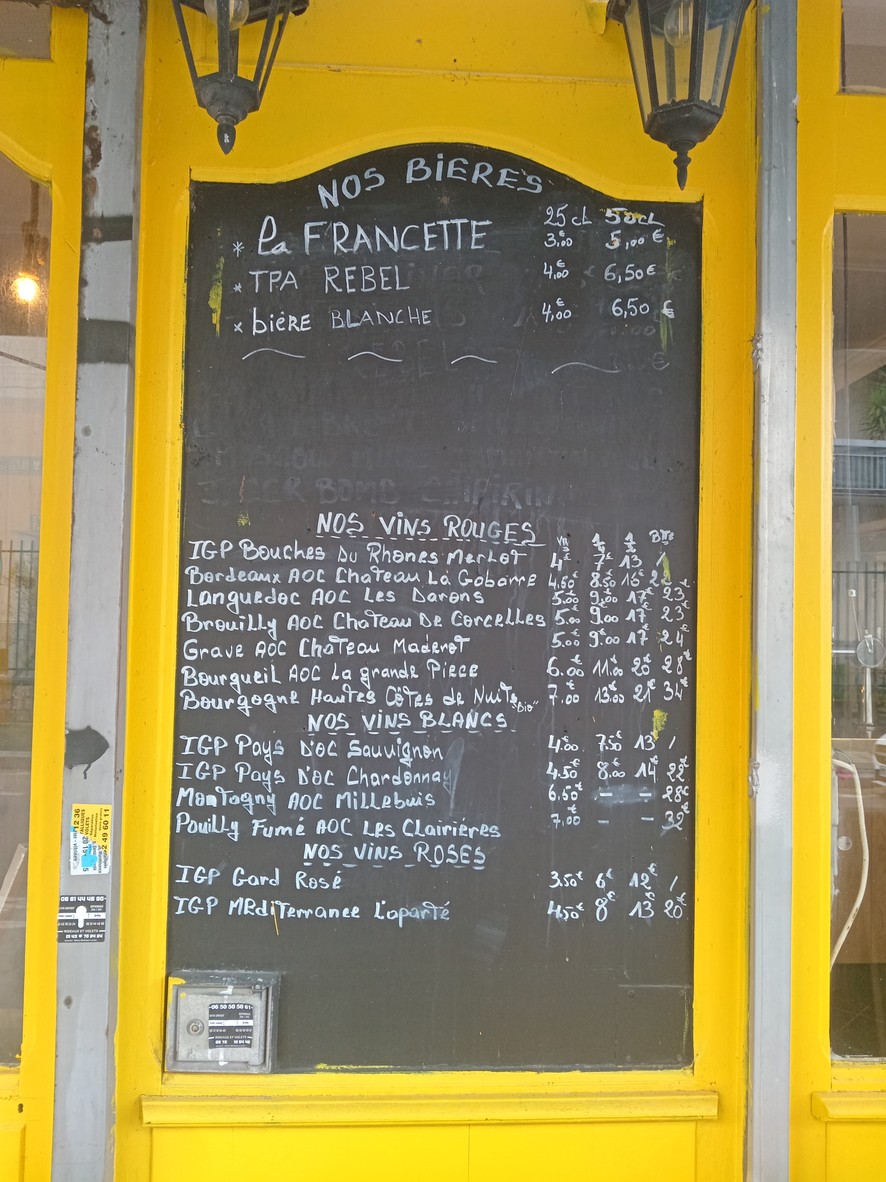 Le Dampierre menu 3