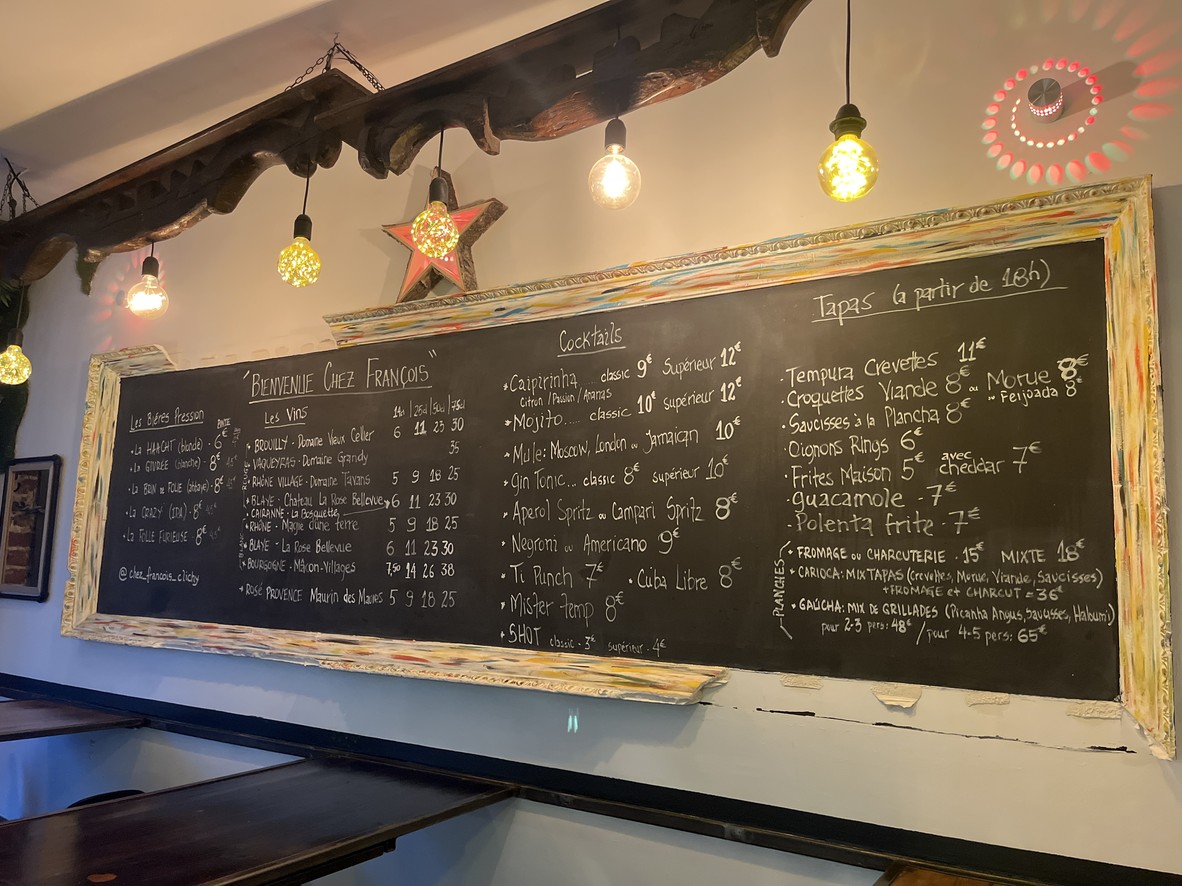 Chez François menu 3
