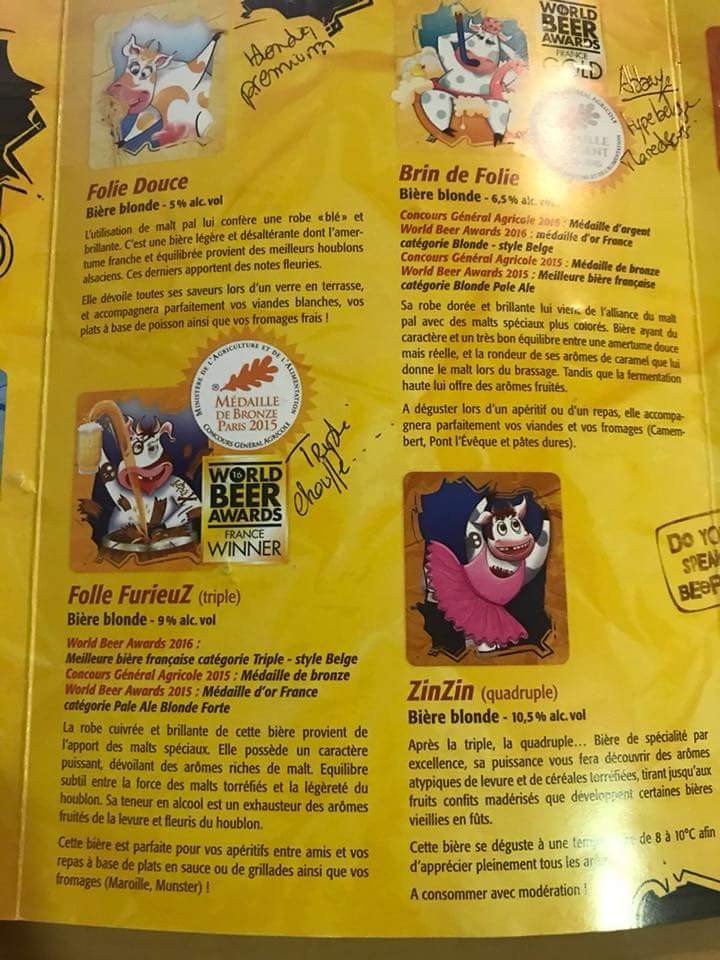 Chez François menu 4