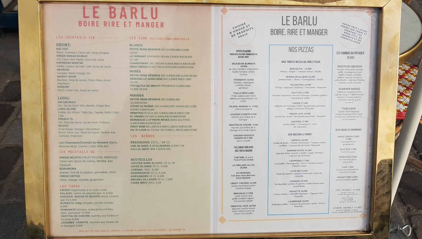 Le Barlu menu 1
