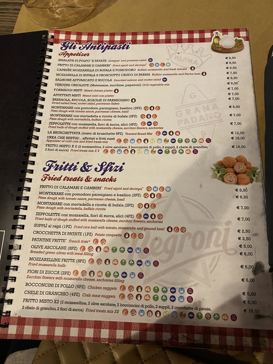 Restaurante La Base menu 1
