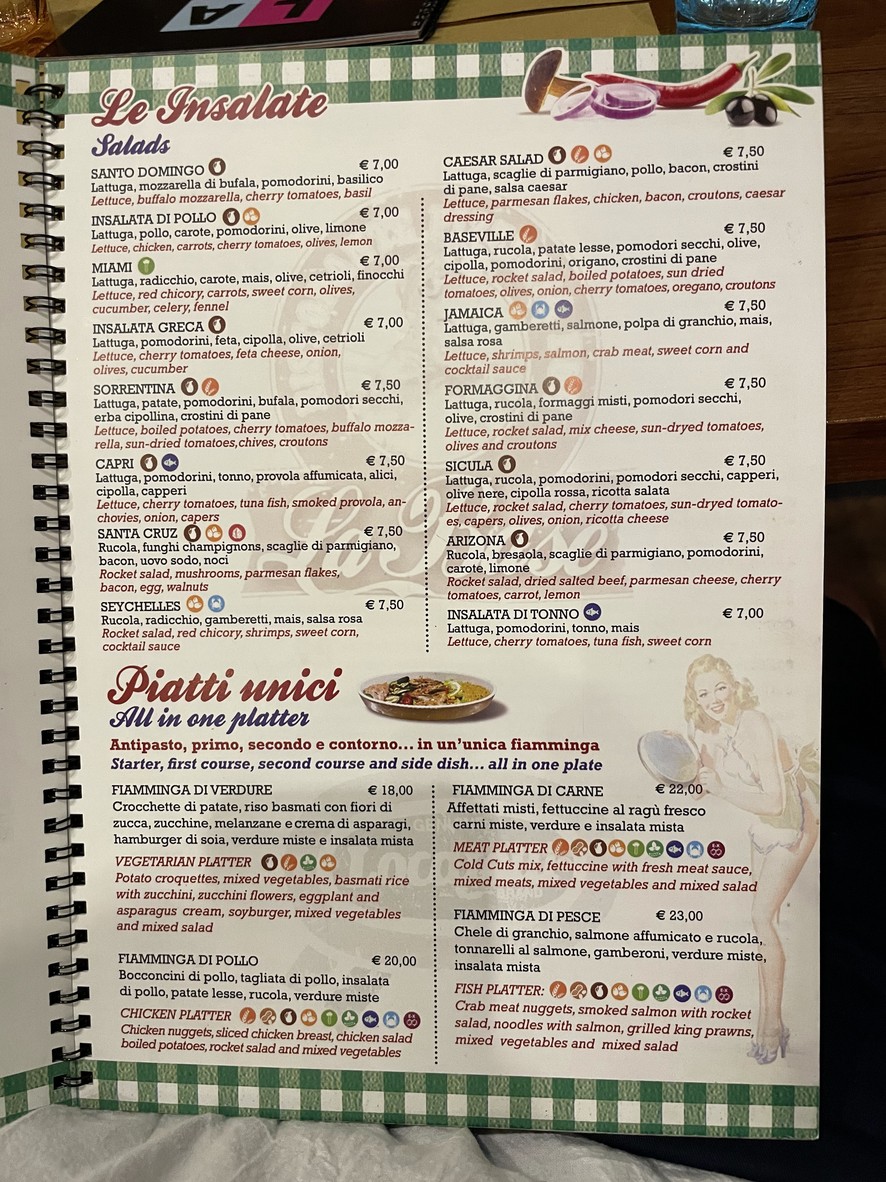 Restaurante La Base menu 5