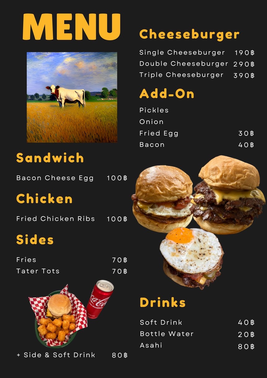 Niú ròu zhī shì bāo menu 1