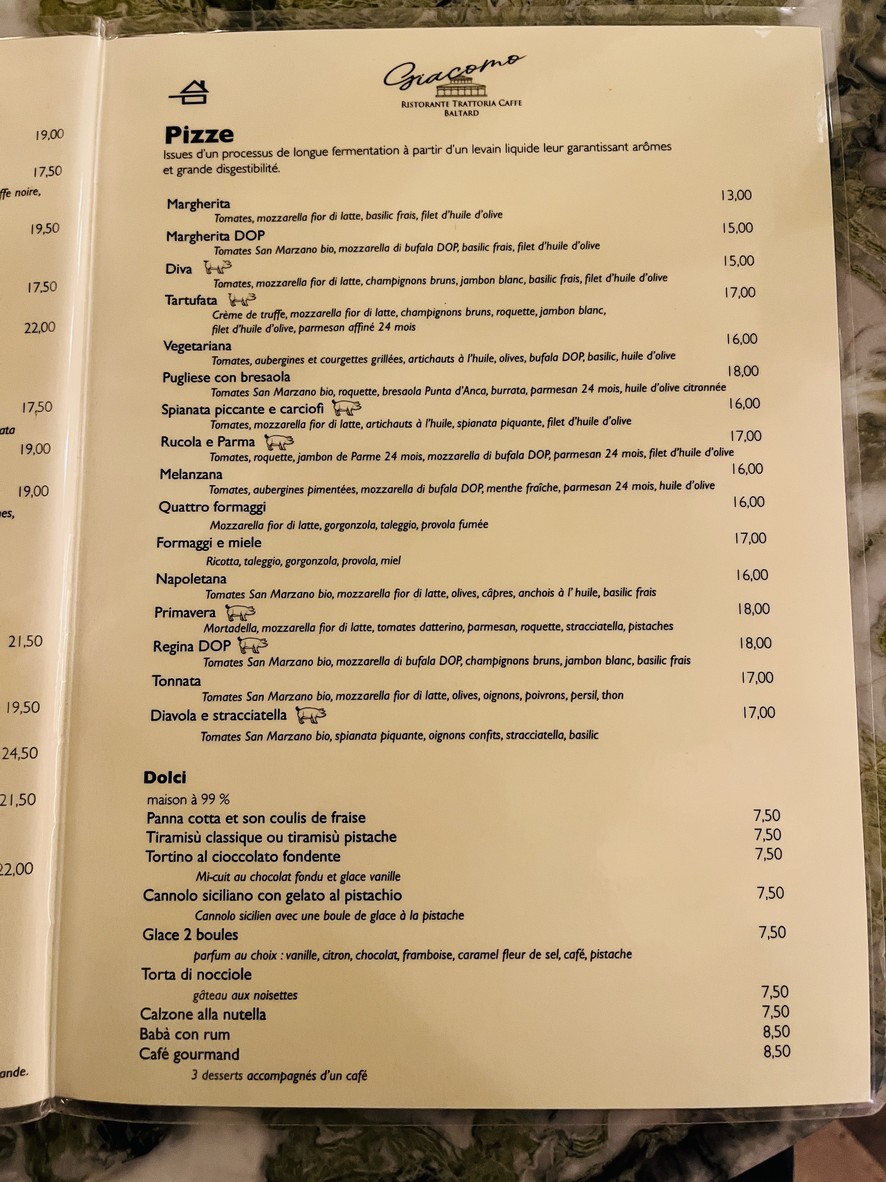 Giacomo-Ristorante Trattoria Caffe menu 2