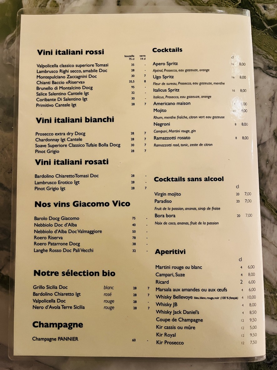 Giacomo-Ristorante Trattoria Caffe menu 3