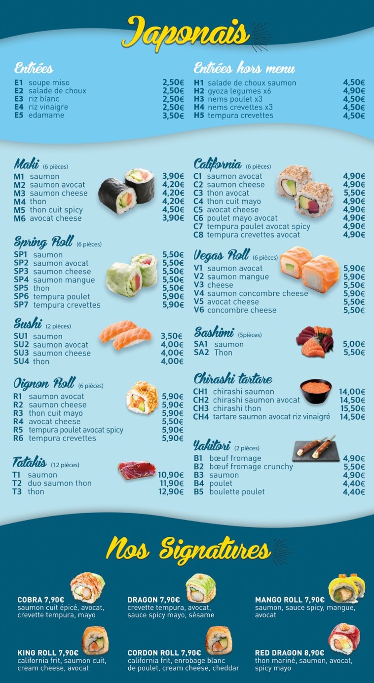 WANNA - Poke x Sushi menu 2