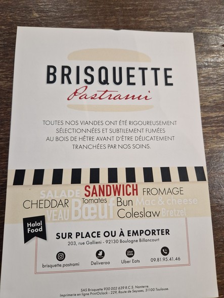 Brisquette Pastrami