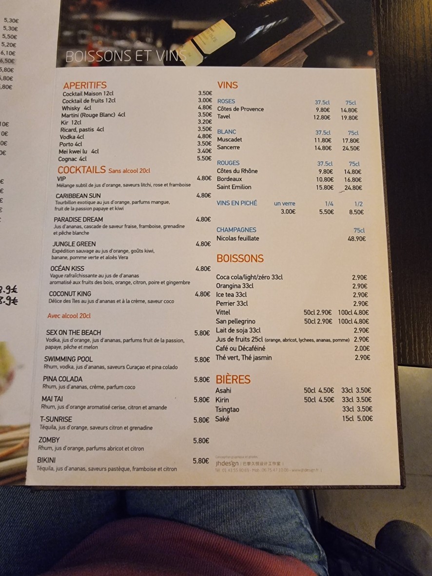 Sushi Do boulogne billancourt menu 5