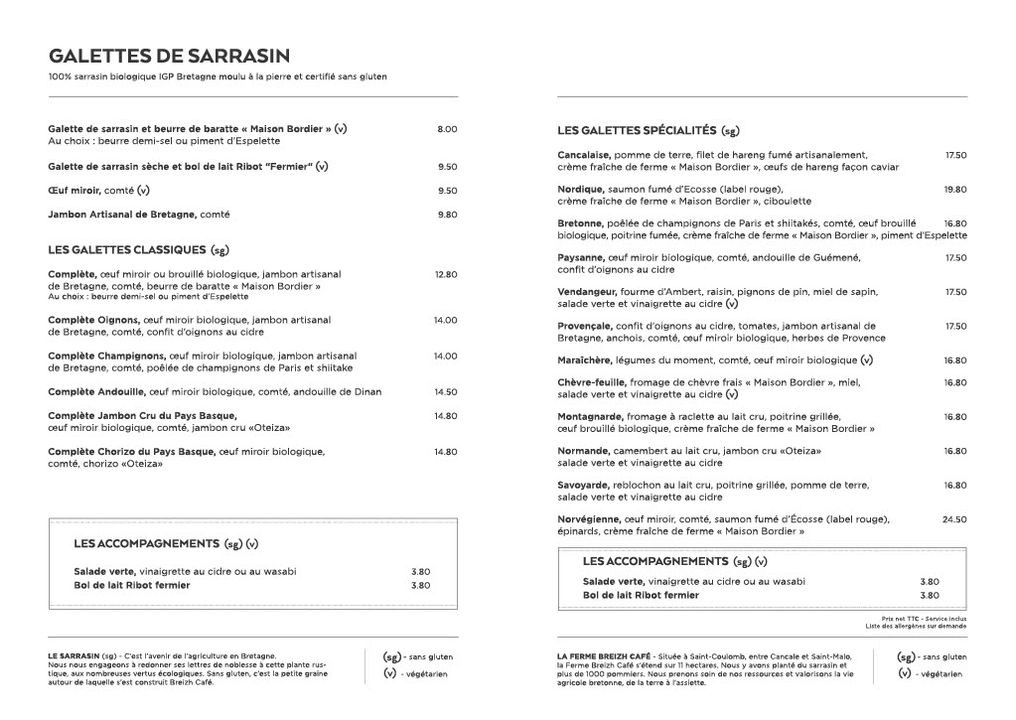 Breizh Café menu 2