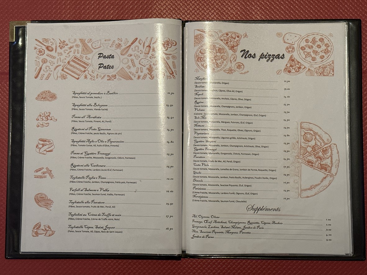 I PUPI menu 2