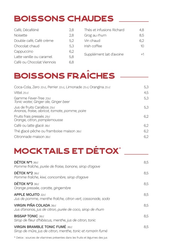 Le Rouge Limé menu 4