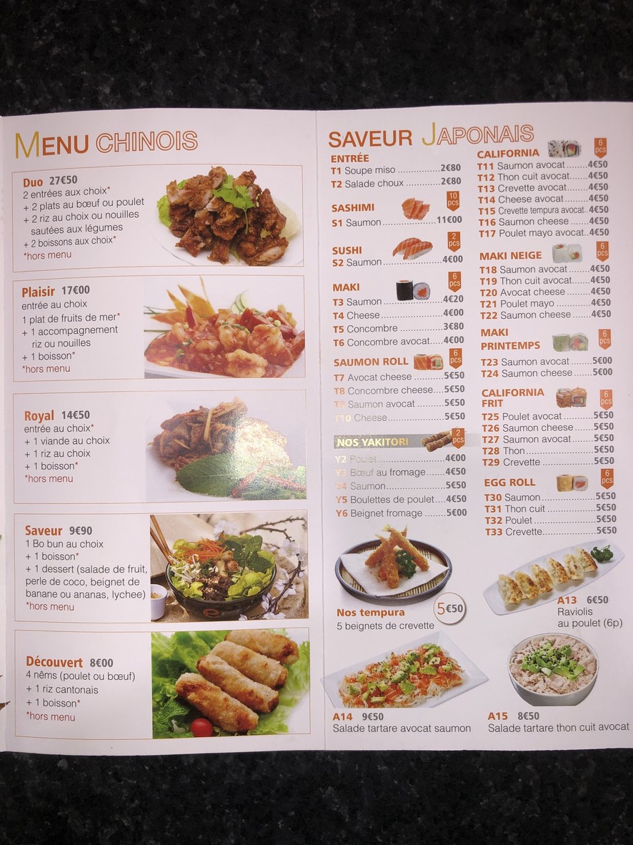 Resto D'Asie Miao menu 2