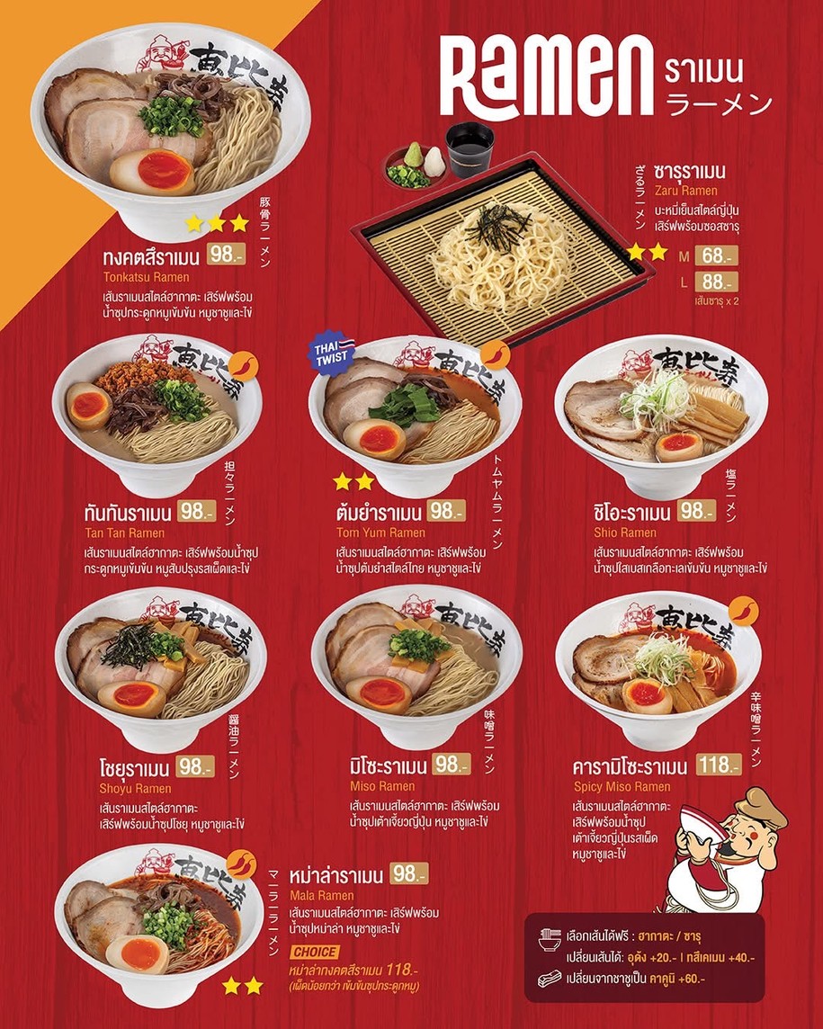 Ebisu Ramen - 惠比寿拉面 Boxspace Ratchayothin 分店 menu 2