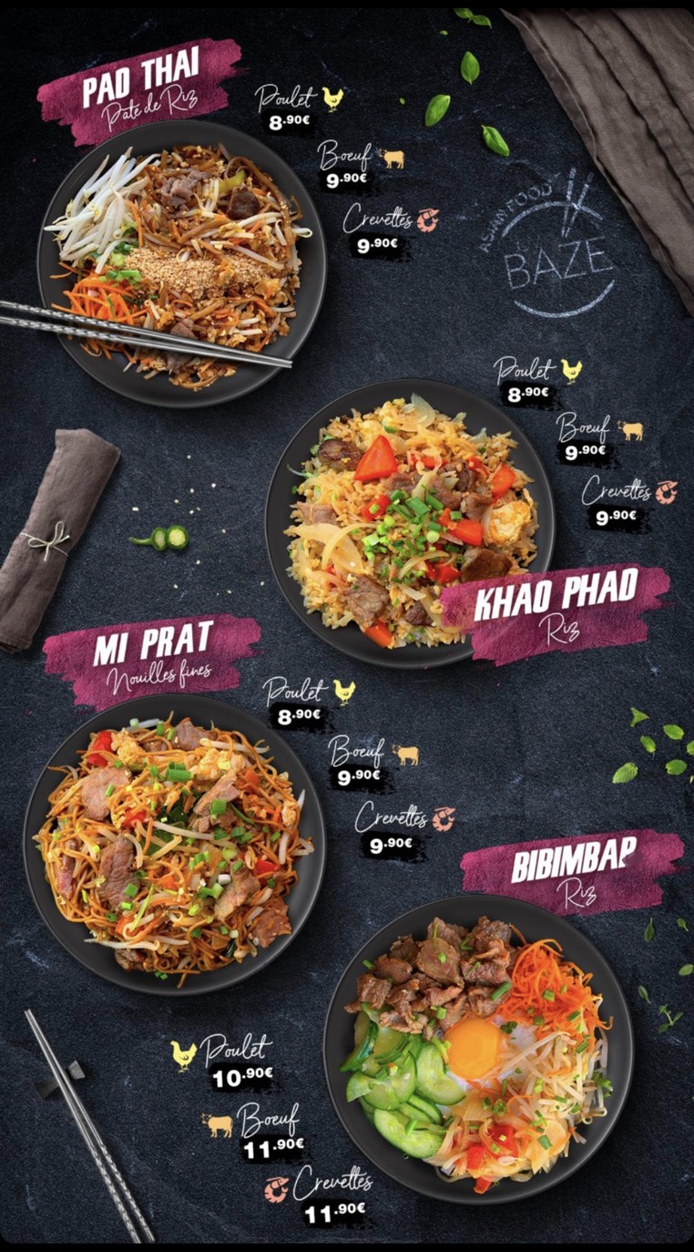 Asian Food by Baze Courbevoie menu 2
