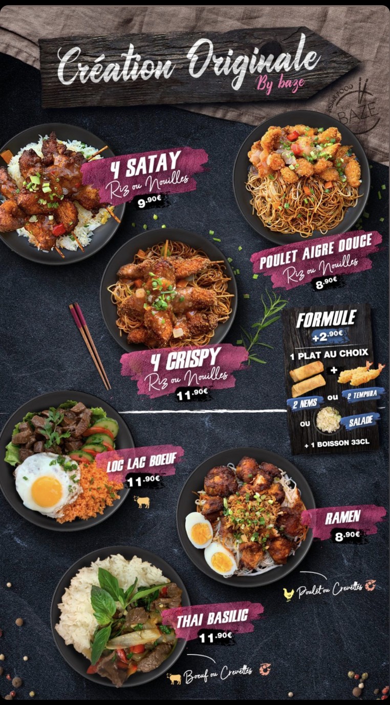 Asian Food by Baze Courbevoie menu 3