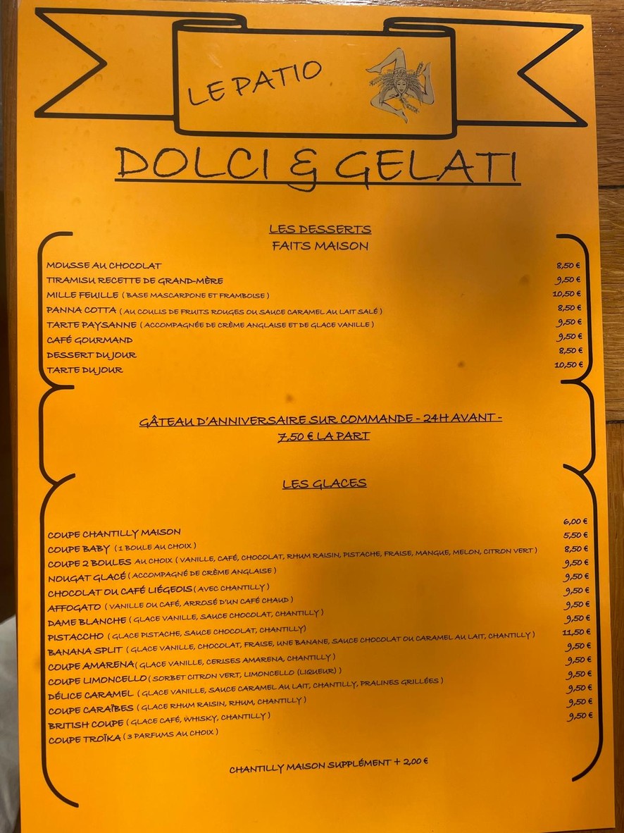 Le Patio menu 2