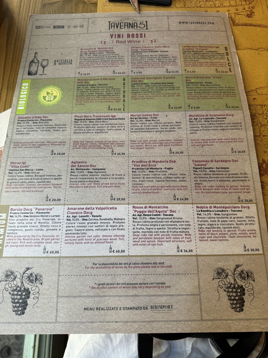 Taverna 51 menu 2