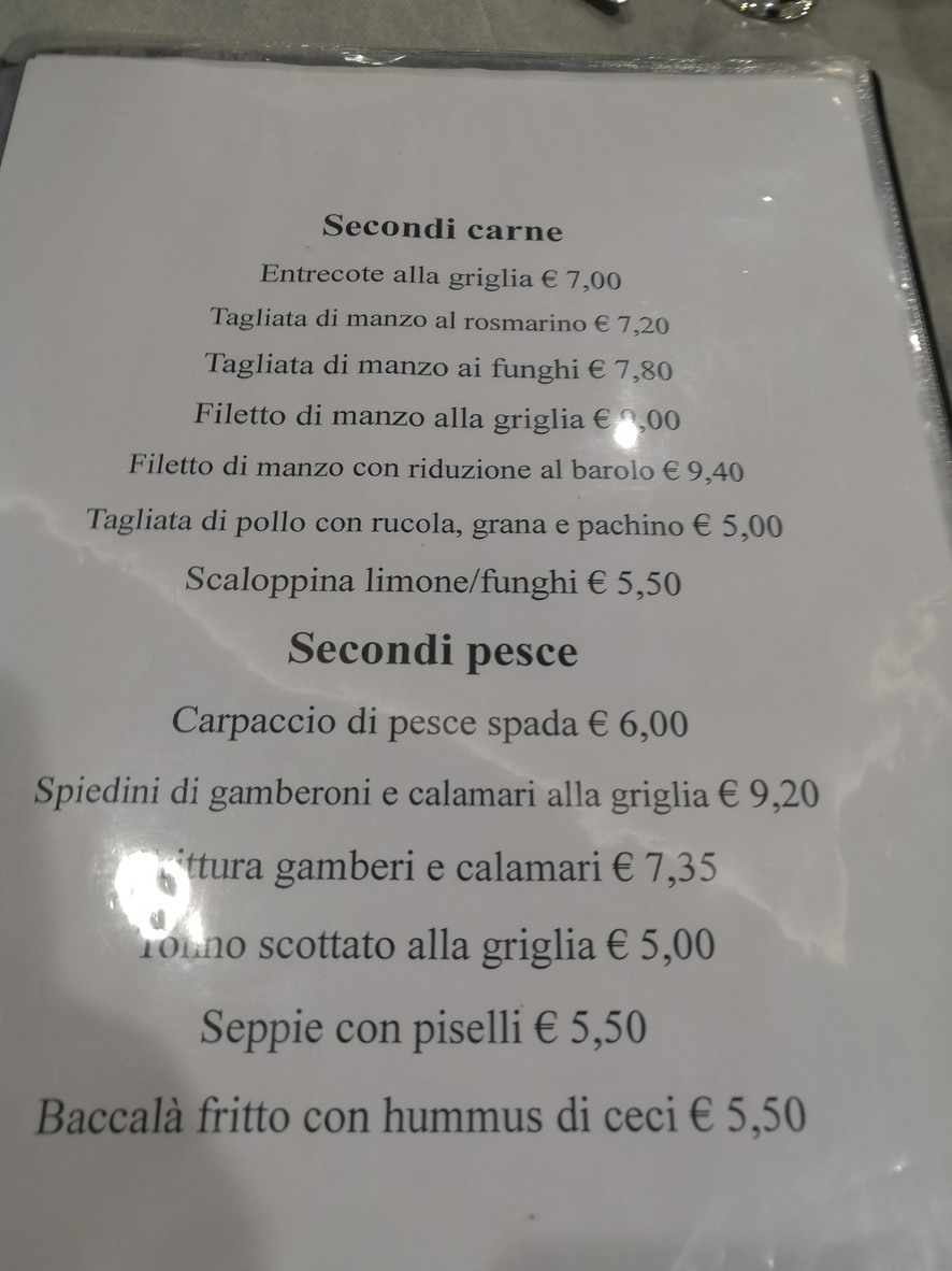 Ristorante La Trincea menu 3