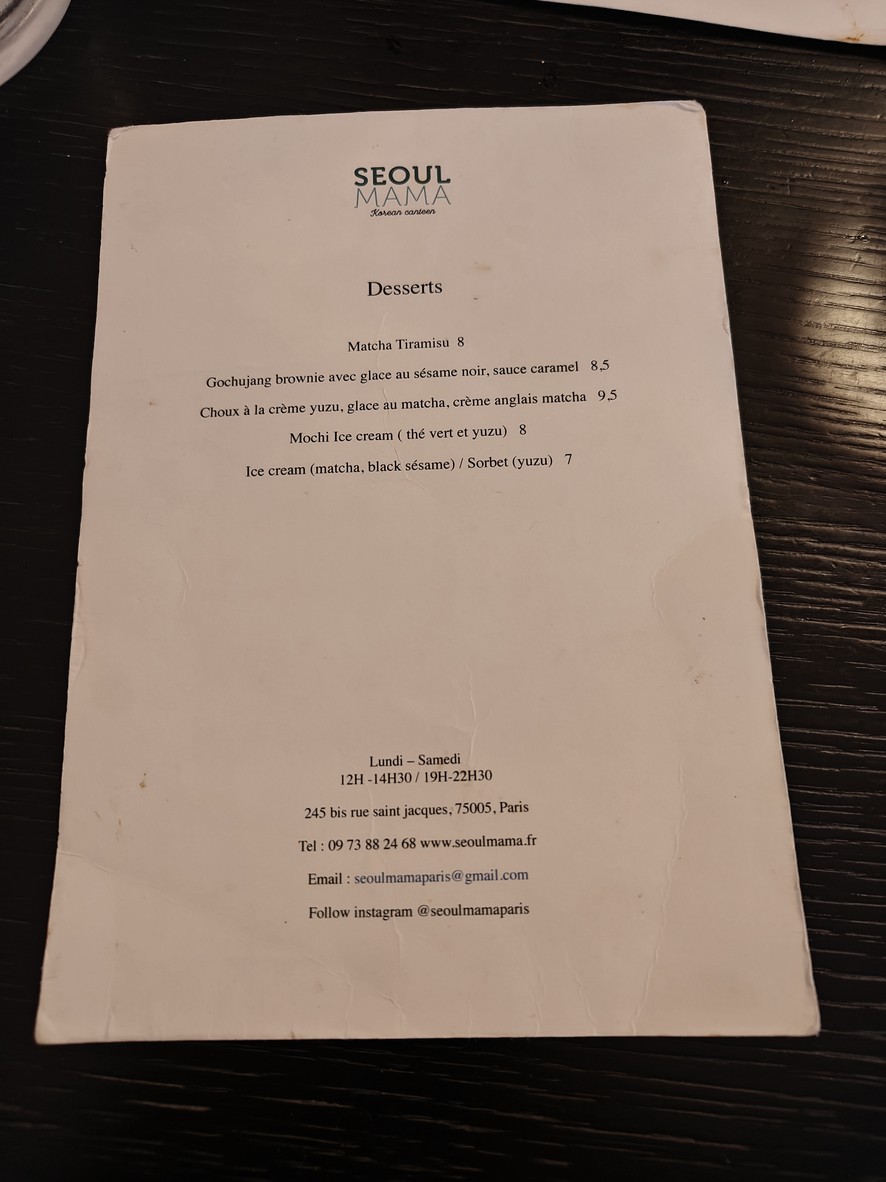 Seoul Mama Luxembourg menu 4