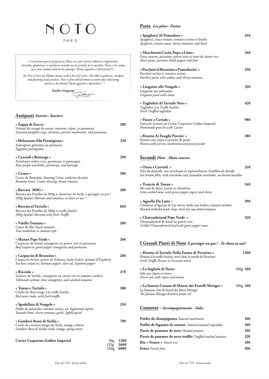Noto menu 1