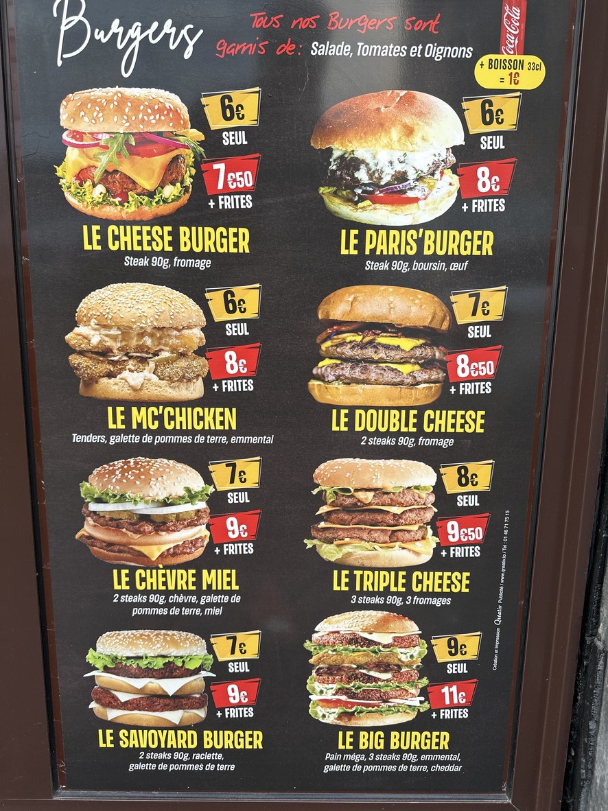 Paris Kebab menu 3