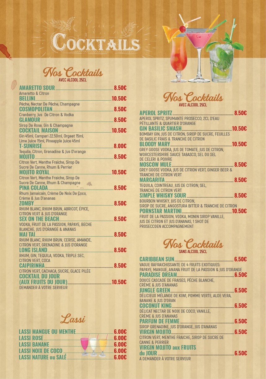Le Maharaja 18 menu 2