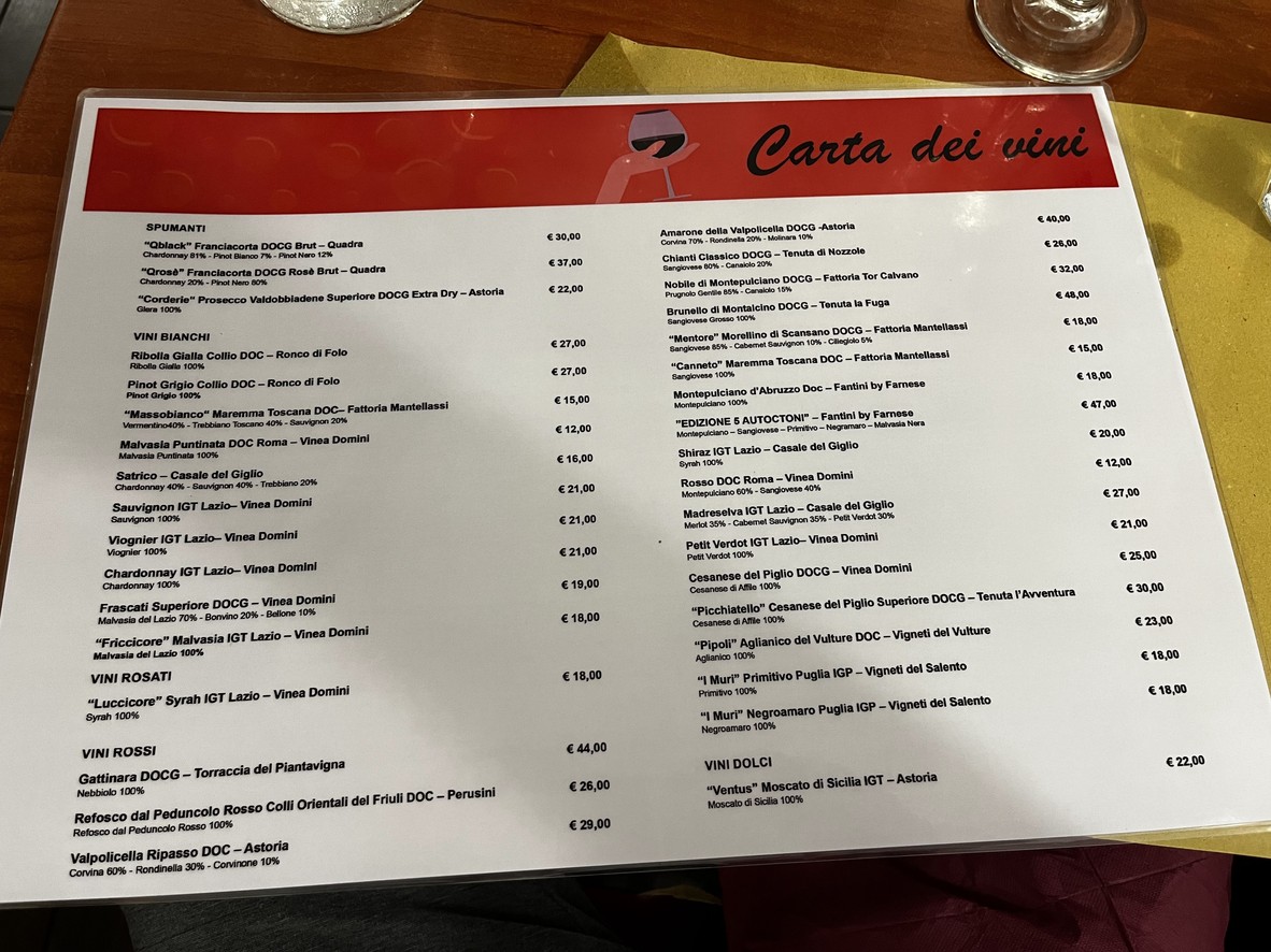 Lo Scopettaro menu 2