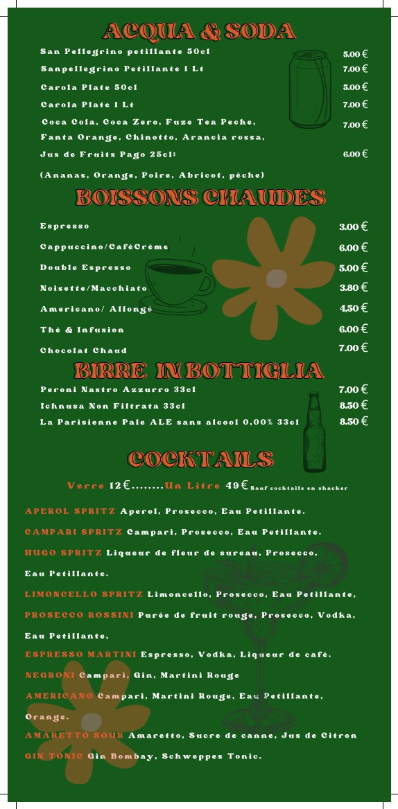 NINETTA PIZZERIA PARIS 7 menu 3