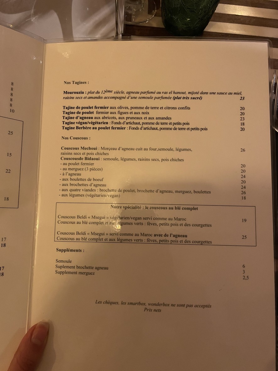 Le Mansouria menu 3