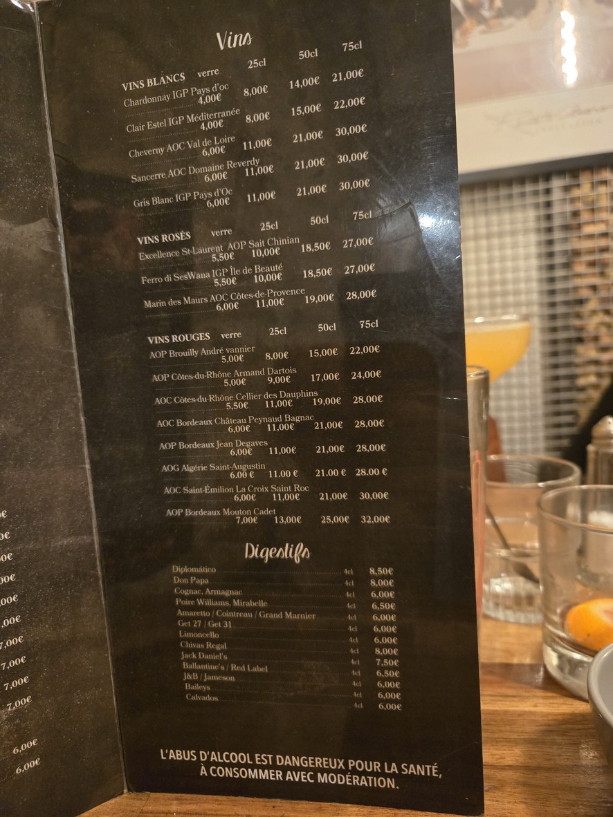 Louise menu 3