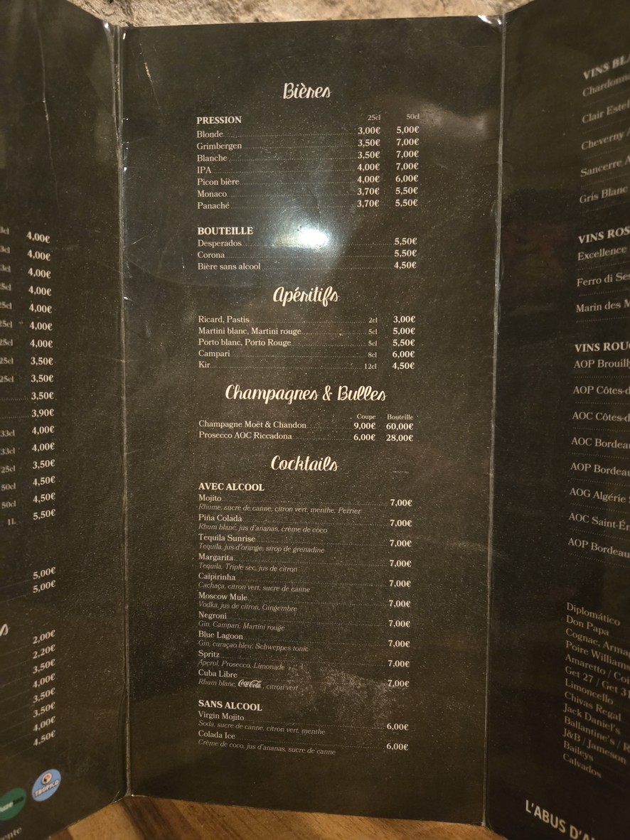 Louise menu 4