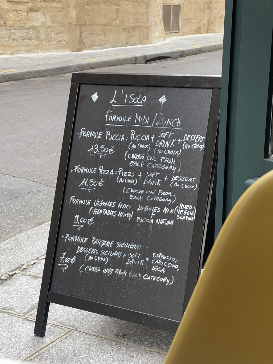 L’Isola Pucceria menu 1