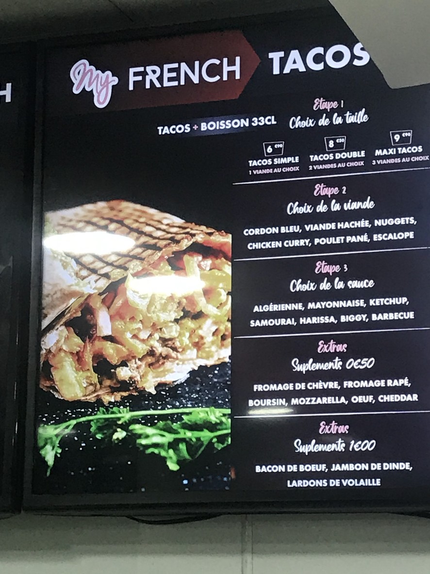 Mistral Club Bagnolet menu 3