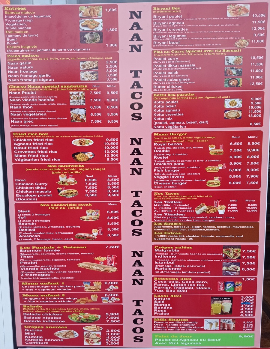 Restaurant Du Coin menu 1