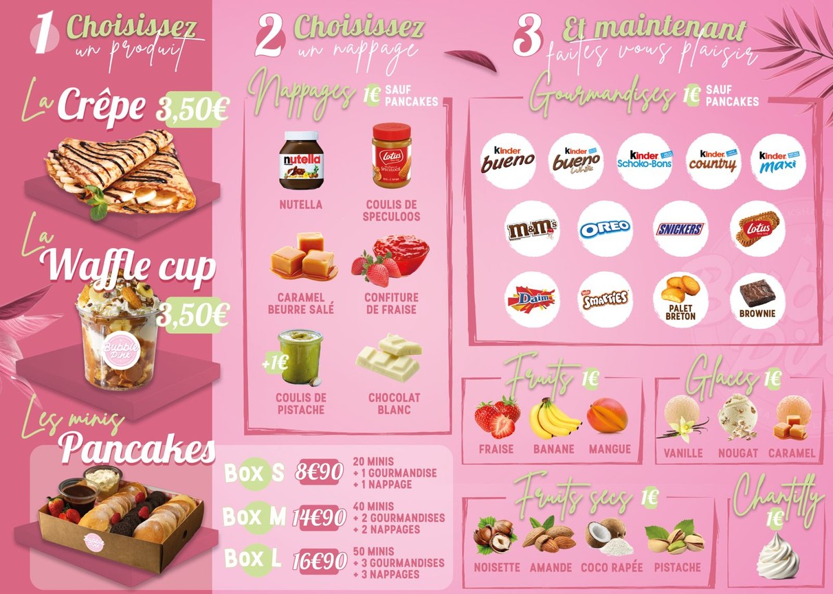 Bubble Pink menu 1