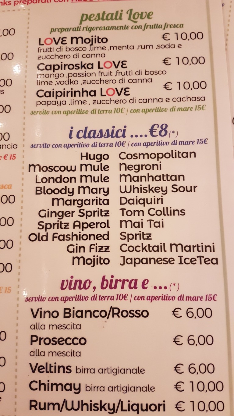 DA BRANDO menu 4