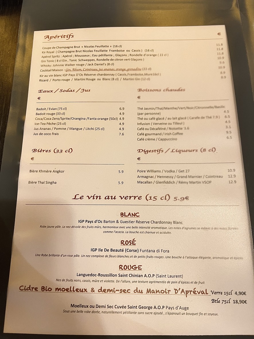 Restaurant Basilic & Spice menu 8