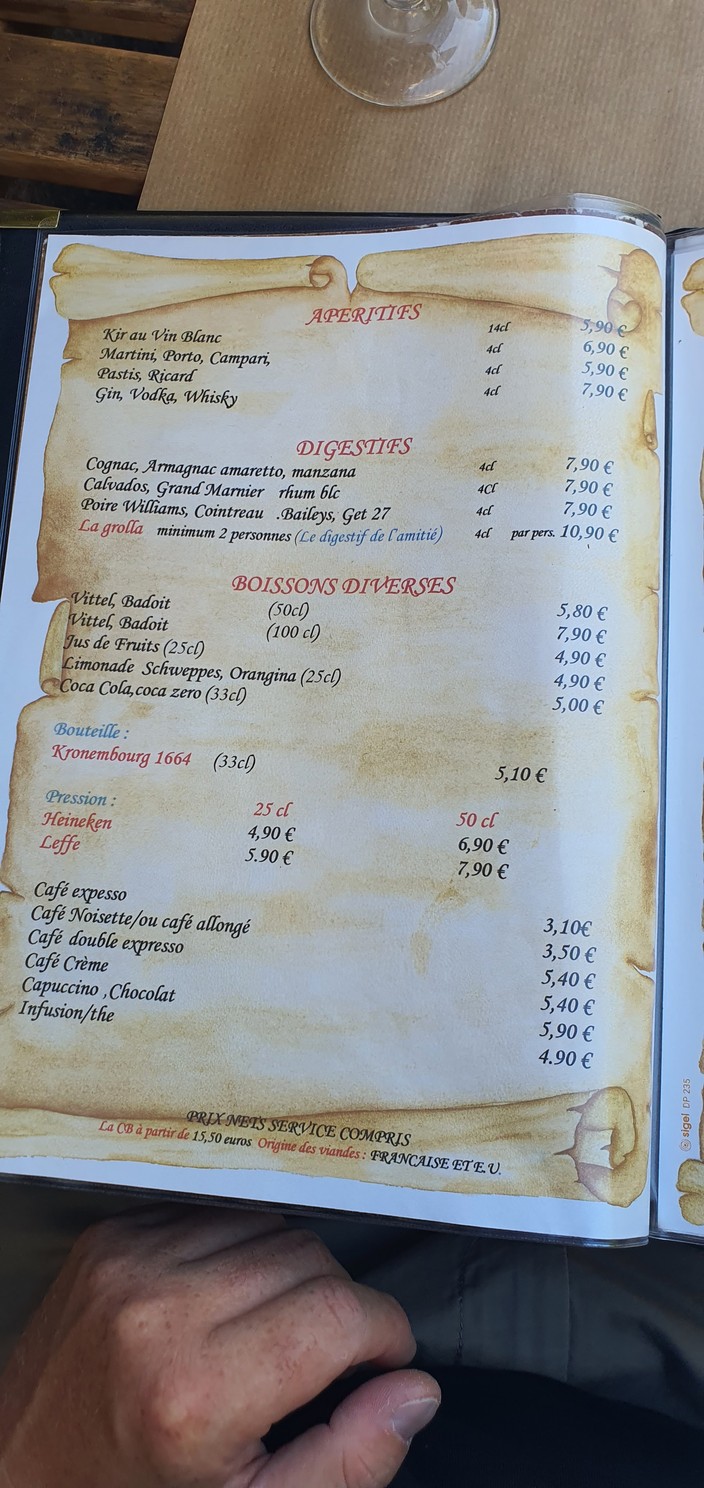 La Taverne de Montmartre menu 4