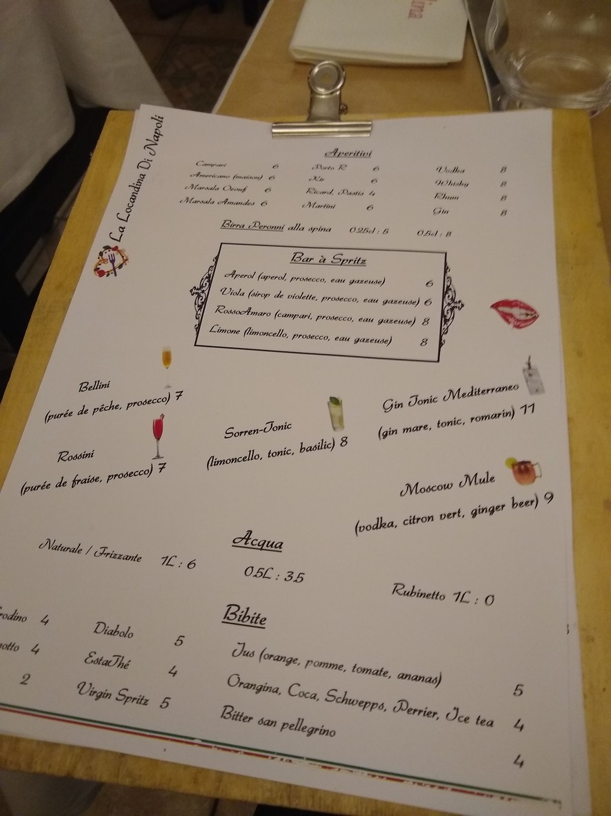 La Locandina Di Napoli menu 3