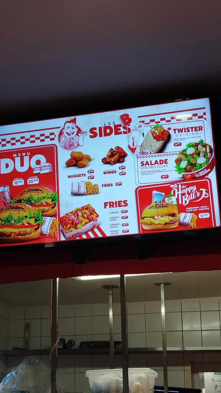Bill’s Burger Suresnes menu 2