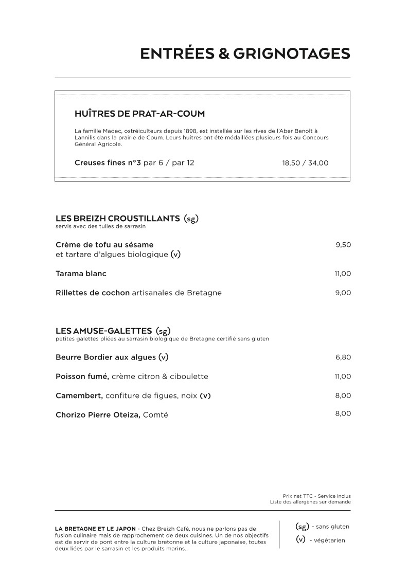 Breizh Café Boulogne-Billancourt | La Crêpe Autrement menu 1