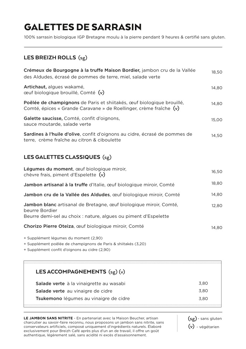 Breizh Café Boulogne-Billancourt | La Crêpe Autrement menu 2