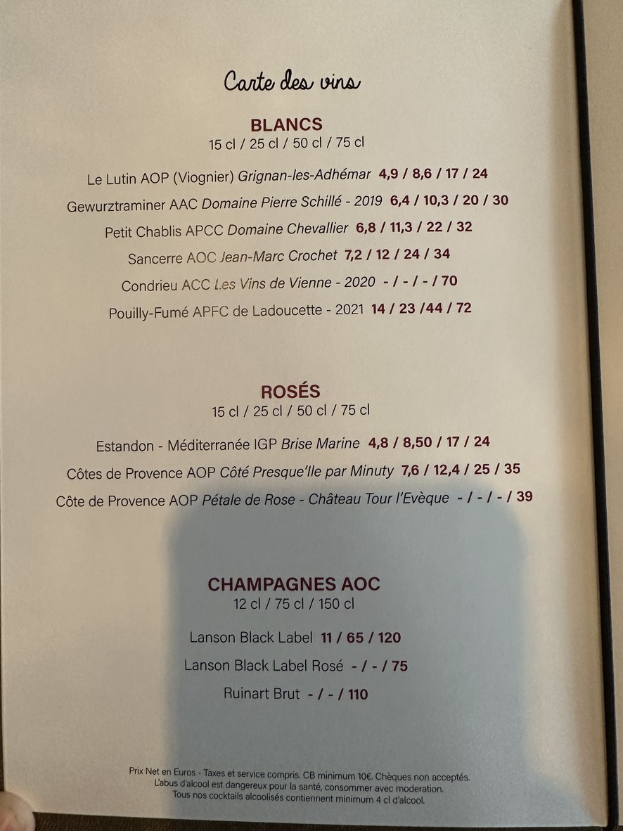 Le Central Bellevue menu 3
